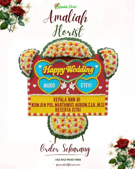 Papan Bunga Pernikahan Way Galih